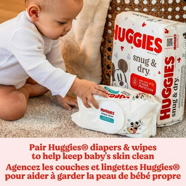 Huggies Simply Clean Fresh Scent Baby Wipes, 11 Flip-Top Packs (704 Wipes Total), 11 Packs | 704 Wipes Total