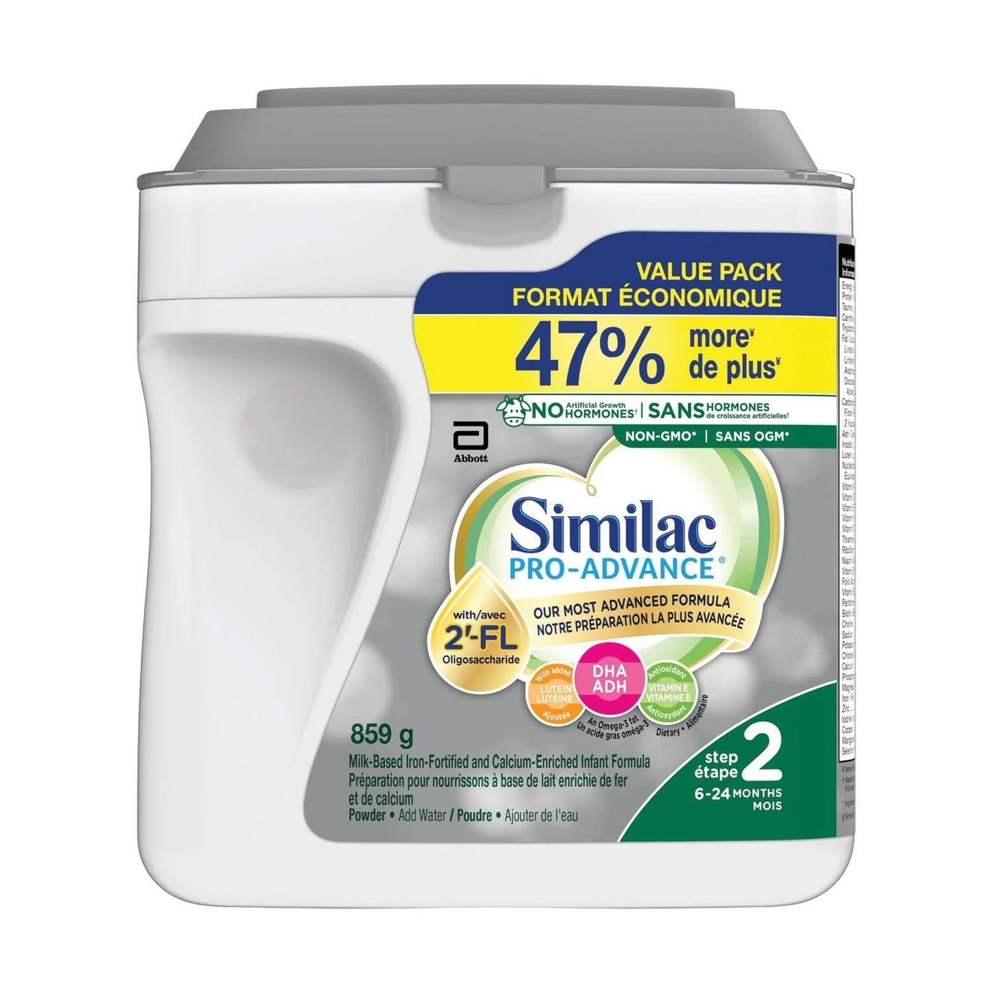 Similac Pro-Advance Step 2, Baby Formula, Our Closest Formula to Breast Milk with 2’-FL, Easy To Digest, 6-24 Months, Powder, 859 g, Powder, 859 good
