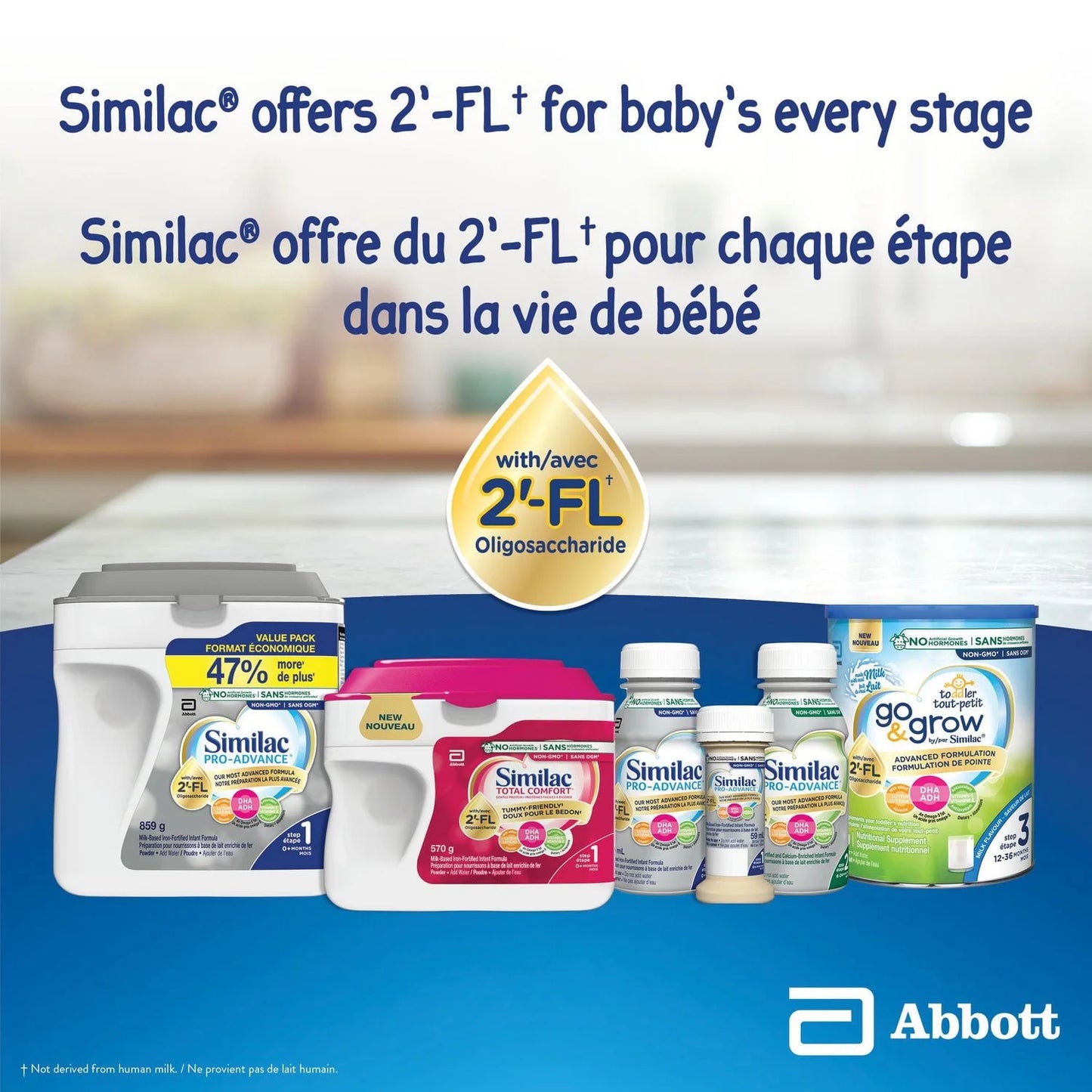 Similac Pro-Advance Step 1, Baby Formula, Our Closest Formula to Breast Milk with 2’-FL, Easy To Digest, 0+ Months, Powder, 859 g, Powder, 859 g