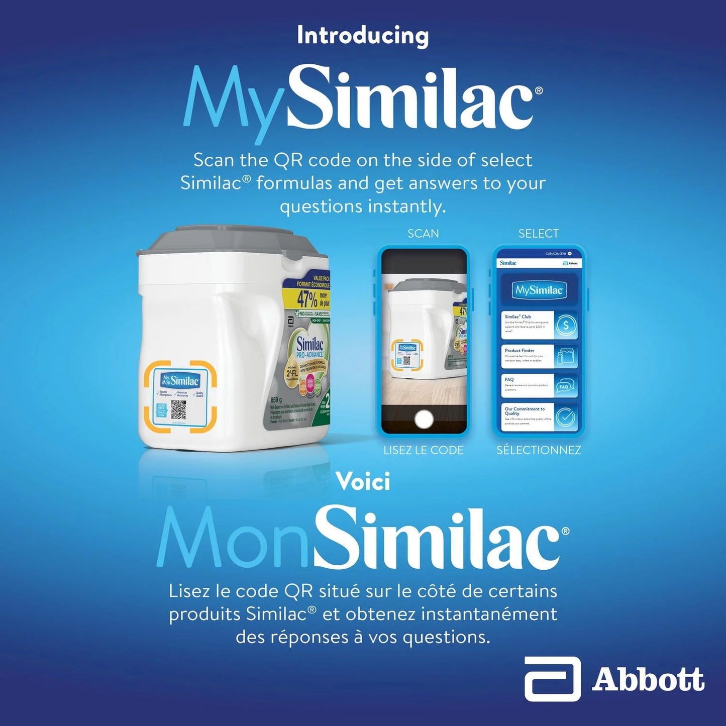Similac Pro-Advance Step 1, Baby Formula, Our Closest Formula to Breast Milk with 2’-FL, Easy To Digest, 0+ Months, Powder, 859 g, Powder, 859 g