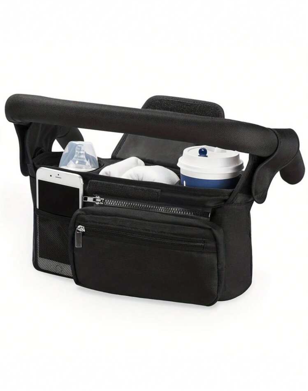 1pc Stroller Hanging Bag, Diaper & Feeding Bottle Storage Pouch, Multifunctional Tote Shoulder Bag For Mom