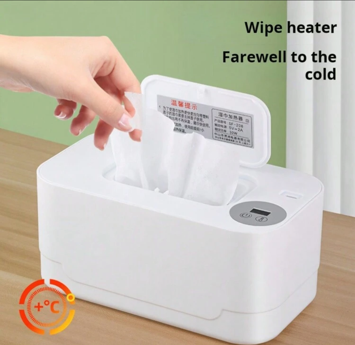 1pc Wet Wipe Warmer, Baby Constant Temperature Wireless Car Charger Portable Heated Wet Tissue Box, USB Power Supply Required. Note: Remove Original Wet Wipe Package Cover Before Placing Wipes Inside Device For Better Heating Effect.