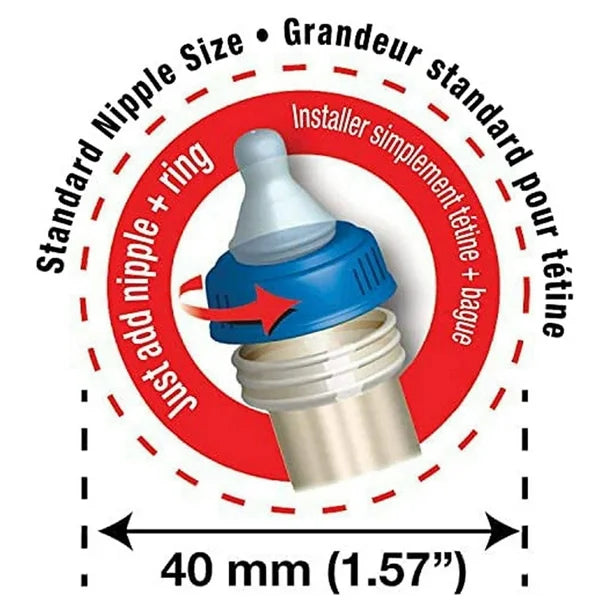 Similac Infant Formula Standard Flow Nipple and Ring, For Use with Similac Baby Formula, 3 Pack, Nipple and Ring, 3 Pack
