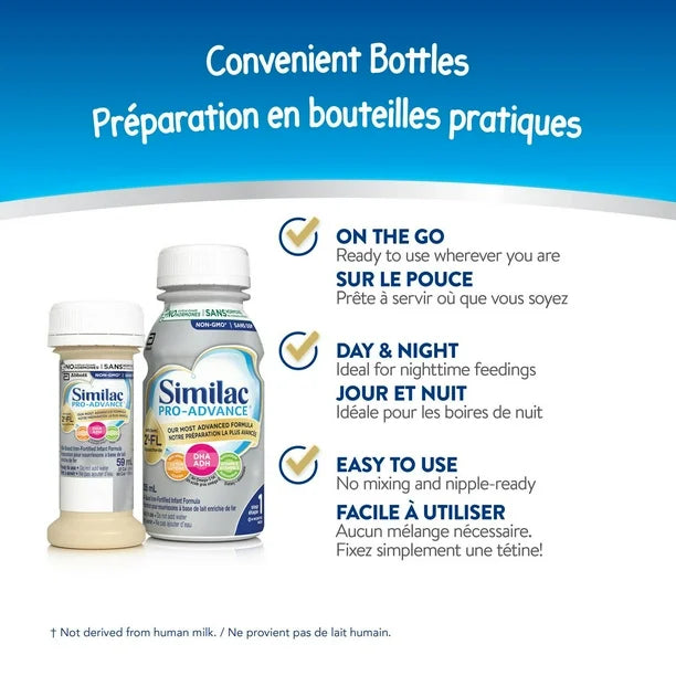Similac Pro-Advance® Step 1 Baby Formula, 0+ Months, with 2'-FL, Ready to Feed, 16 x 235 mL