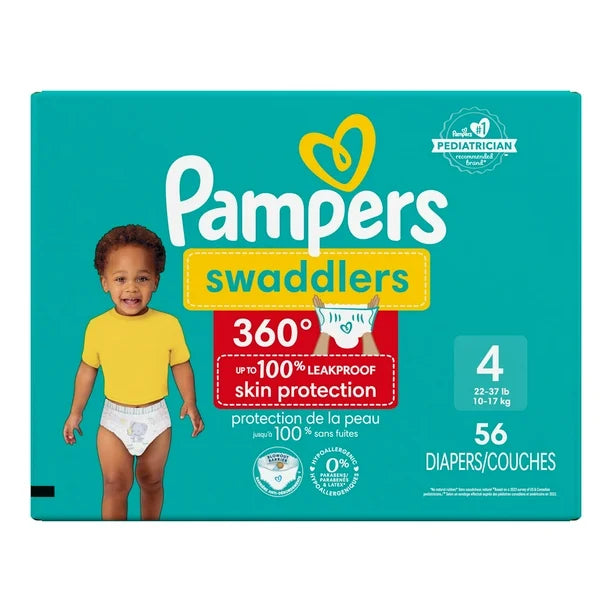 Pampers Swaddlers 360 Pull-On Diapers, for up to 100% Leakproof Skin Protection and Easy Changes, 44CT