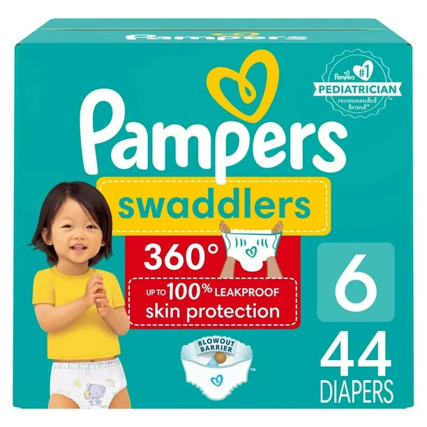 Pampers Swaddlers 360 Pull-On Diapers, for up to 100% Leakproof Skin Protection and Easy Changes, 44CT