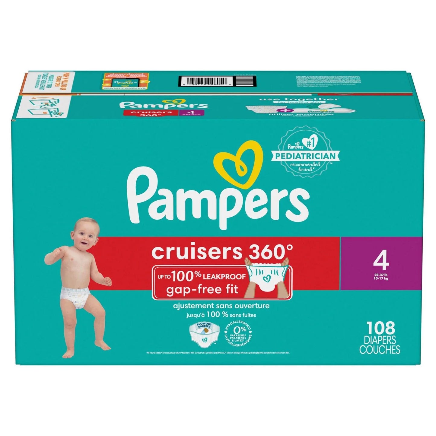 Pampers Cruisers 360 pull-on baby diapers size (3- 7)