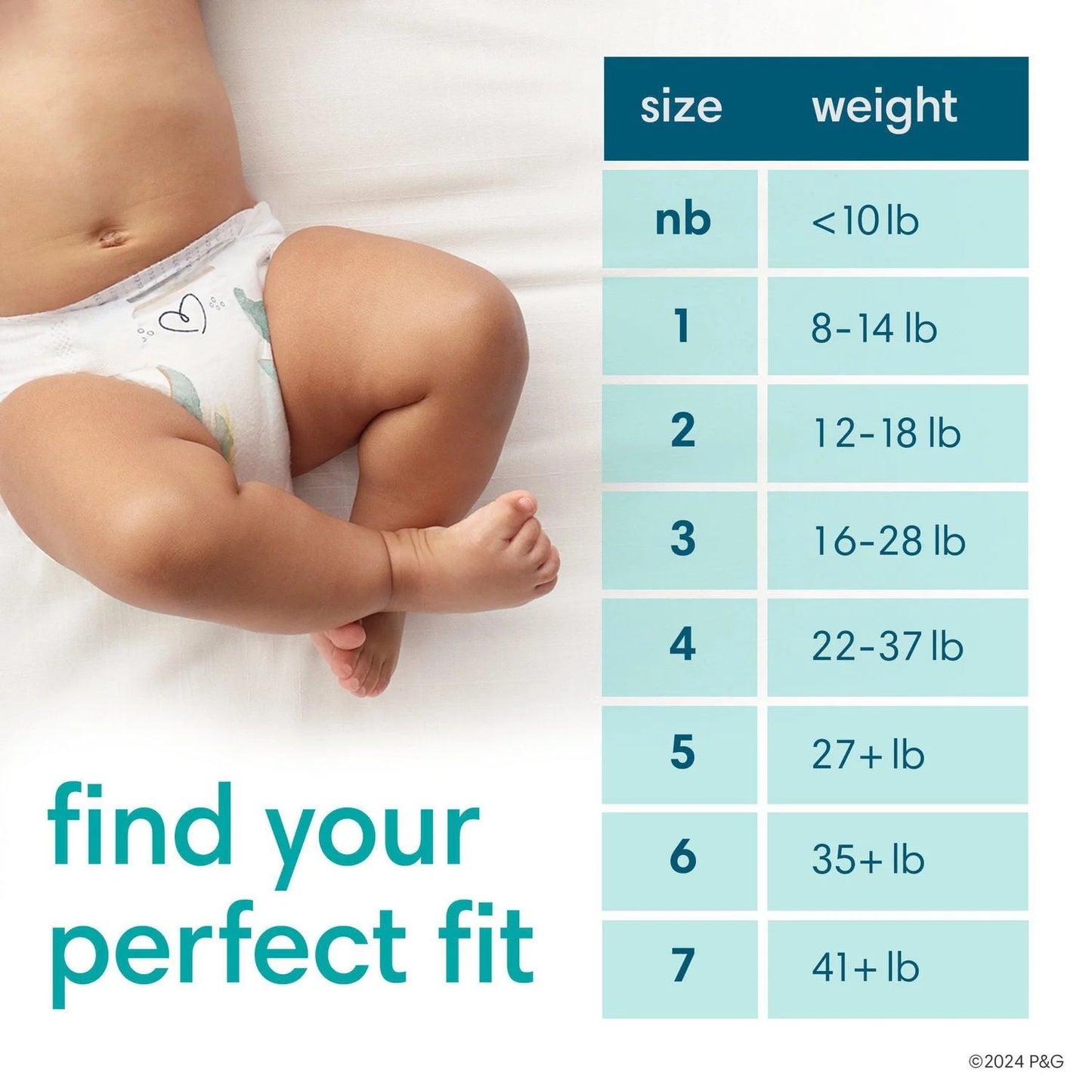 Pampers Pure Baby Diapers, Size1- 5 (27+ lbs), 48, Up to 100% Leakproof, Premium Hypoallergenic Soft Diapers, 48CT