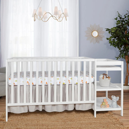 Dream On Me Hamilton 4-in-1 Convertible Crib and Changer Style#679, Crib Changer