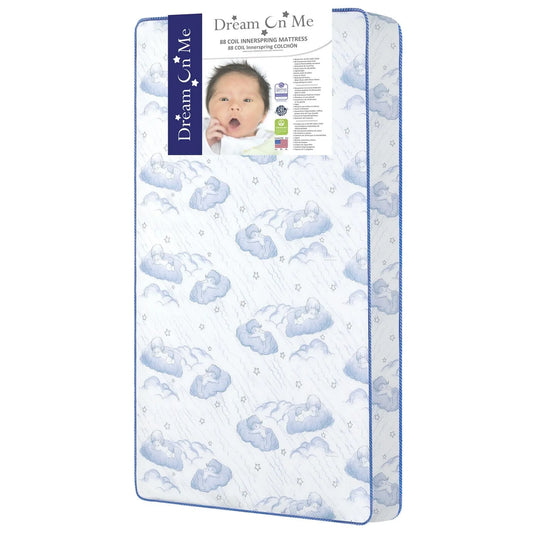 Dream On Me, Sweet Dreams 6” 88 Coil Inner Spring Crib And Toddler Mattress I Green Guard Gold Certified