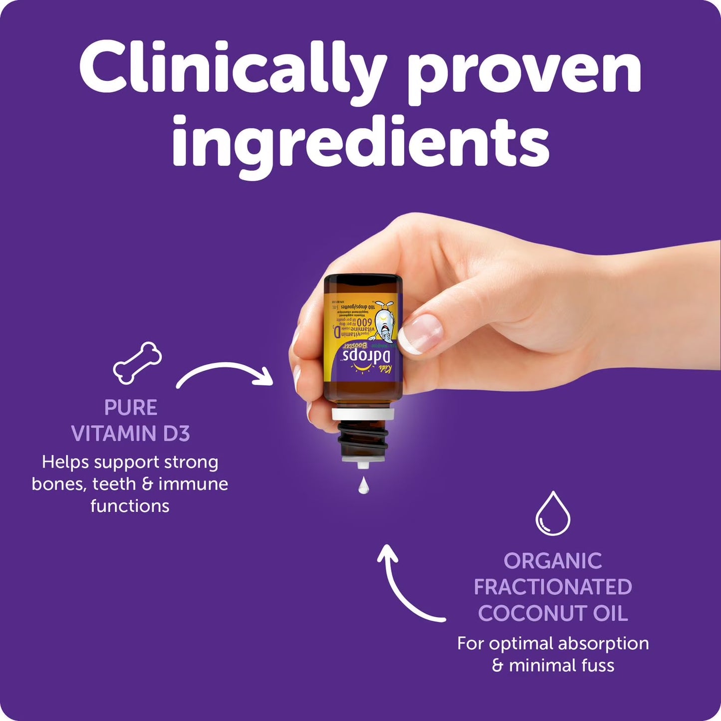 Ddrops® Booster Liquid Vitamin D3 Vitamin Supplement, 600 IU, 5 ml, 180 drops
$