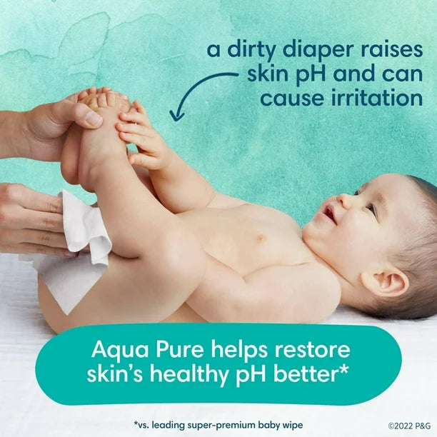 Pampers Baby Wipes Sensitive Perfume Free 4X Pop-Top Packs