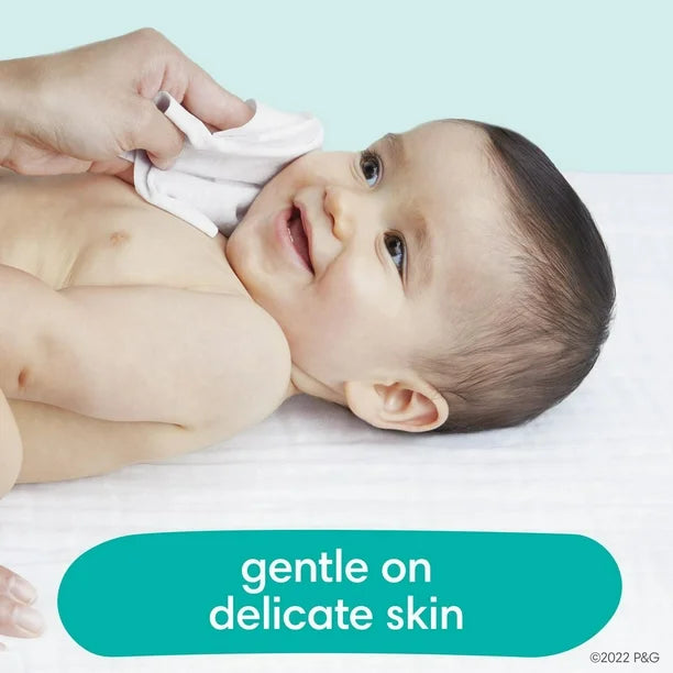 Pampers Baby Wipes Sensitive Perfume Free 2X Pop-Top Packs, 168 Wipes