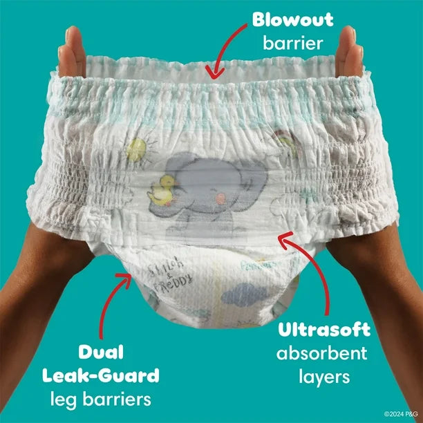 Pampers Swaddlers 360 Pull-On Diapers, for up to 100% Leakproof Skin Protection and Easy Changes, 44CT
