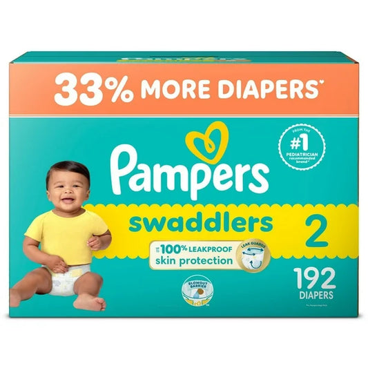 Pampers Swaddlers Active Baby Diaper, Ultra Value Pack, 192CT
