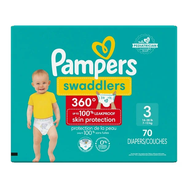 Pampers Swaddlers 360 Pull-On Diapers, for up to 100% Leakproof Skin Protection and Easy Changes, 44CT