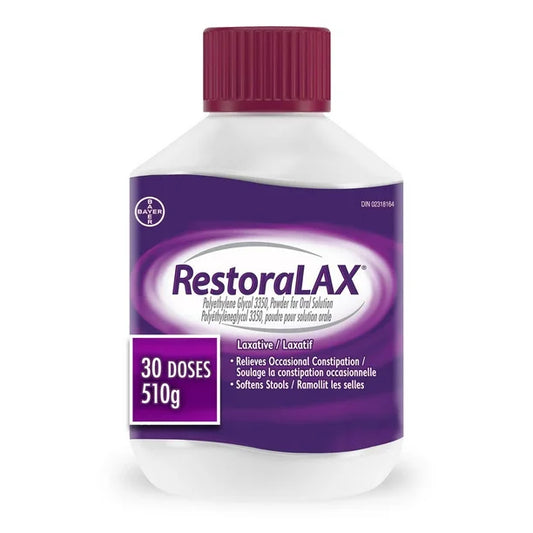 RestoraLAX Powder Stool Softener Laxative - Laxatives For Constipation, Effective Constipation Relief For Adults, No Taste, No Grit, No Gas, No Bloat, No Cramps, No Sudden Urge, 14 Doses, 238g